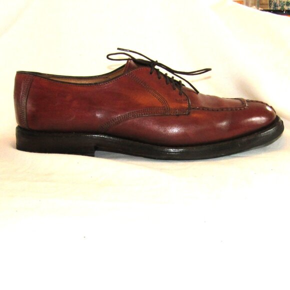 Allen Edmonds Cognac Brown Dellwood Oxfords Size 8.5 D Split-Toe Good Cond main image 4